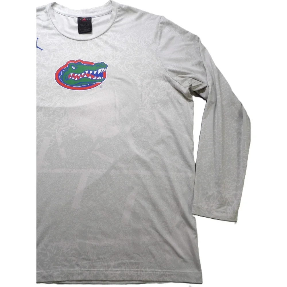 Jordan Florida Gators Player Issued Dri-FIT LS Shirt Men XL Gray McGaughey NCAA